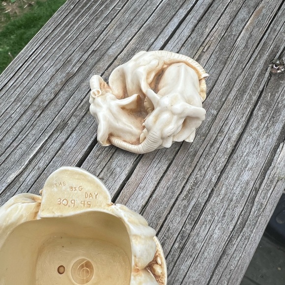 1995 Harmony Kingdom Ed’s Safari Elephant Trinket Box Wild Ones Preowned Resin - Picture 12 of 16